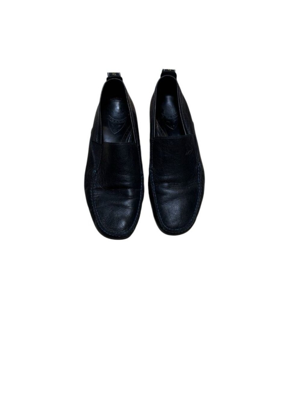 Michael Toschi Black Leather Driving Loafers Slip On Shoes Men’s 9